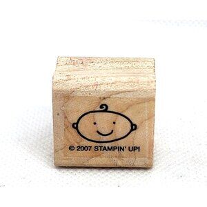 2007 Stampin’ Up Wooden Rubber Stamp – Vintage Crafting Collectible